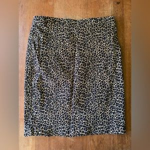 Leopard Print Jcrew Pencil Skirt